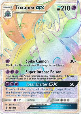 Toxapex Rainbow GX Hyper Rare Full Art // Pokémon kaart (TAG-TEAM)