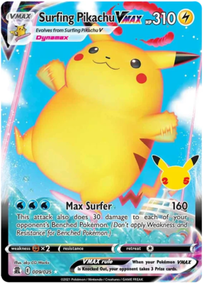 Surfing Pikachu VMAX - 9/25 // Pokémon kaart (Celebrations)