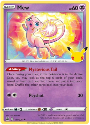 Mew Holo Rare - 11/25 // Pokémon kaart (Celebrations)