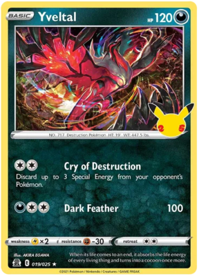 Yveltal Holo Rare - 19/25 // Pokémon kaart (Celebrations)