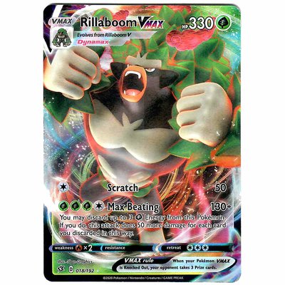 >> Rillaboom VMAX Full Art - 018/192 // Pokémon kaart (Rebel Clash)